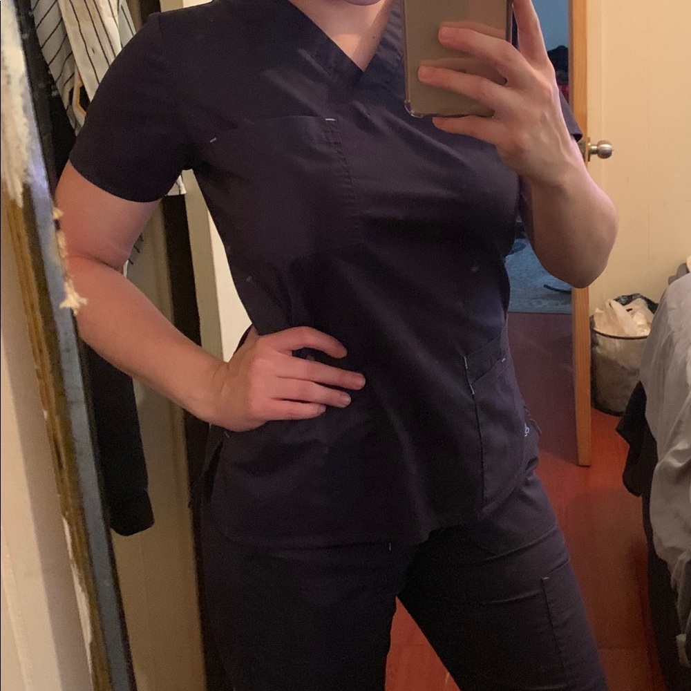 Navy Blue Maevn Blossom Scrubs